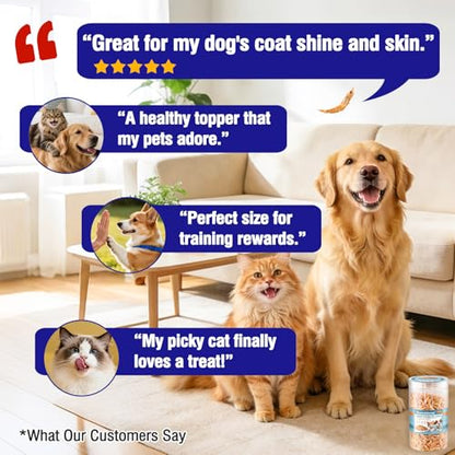 Antarctic Krill Oil Omega-3 Freeze Dried Treats for Cats, Dogs, Turtles & Fish – Premium Aquatic Turtle Food, Healthy Freeze Dried Cat Snacks, Natural Fish Food, 1.7oz