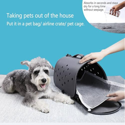 Guinea Pig Pee Pads, Disposable Rabbit Cage Liners, Charcoal Odor Controlling Absorbent Waterproof Pee Pads for Hamster, Bunny, Ferret, Chinchilla and Other Small Animals (18" x 13", 120 PCS) - size: 17.7" x 12.9" - 120PCS