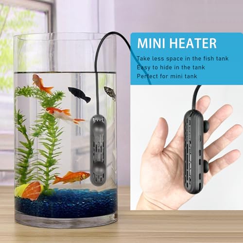 YukiHalu Aquarium Heater 25/50/100/150W with Protective Cover, Mini Fish Tank Heater with External Controller, Temperature Adjustable, Digital Display, Used for 5/10/20/30 Gallons (50W-10Gallon) - size: 50W-10Gallon