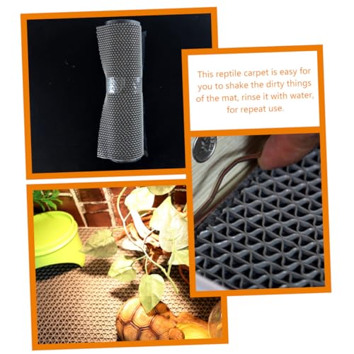 Luxshiny Reptile Carpet Mat for Tortoise and Lizard Cage Breathable Moisture-Retentive Substrate with Strong Water Permeability Easy- pet Bedding Liner for Climbing Reptiles