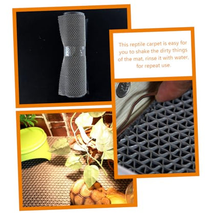 Luxshiny Reptile Carpet Mat for Tortoise and Lizard Cage Breathable Moisture-Retentive Substrate with Strong Water Permeability Easy- pet Bedding Liner for Climbing Reptiles
