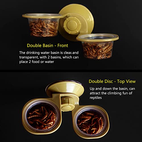 Suction Cup for Frog Feeder Feeding Food Water Bowl Escape Proof Dish Feeder Bowl