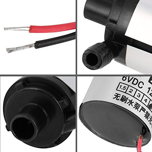 Haofy Mini Submersible Water Pump 30dB Quiet for Aquarium Fish Tank 2.5m Lift Head with 5W Brushless Motor for Small Hydroponics System and Office Fountain