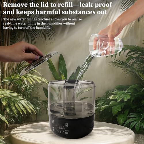 3L Reptile Fogger - Reptile Humidifier Fogger with Humidity Control Sensor, Timer & 3 Adjustable Mist Levels, Touch & Remote Control, Reptile Mister for Reptiles Amphibians Snake Herps