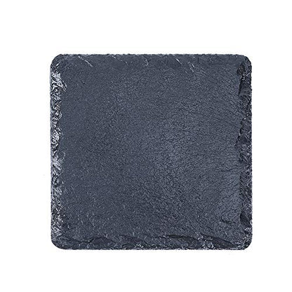 Small Slate Reptile Basking Platform Tortoise Feeding Dish Natural Rock Reptile Food Bowl Landscape Habitat Decor for Turtle Lizard Bearded Dragon Crested Gecko Snake 4 * 4 - size: S