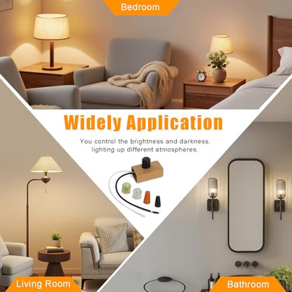 𝙐𝙥𝙜𝙧𝙖𝙙𝙚 200 Watt Dimmer Switch Replaces for Westek 6077b, 𝙎𝘾-𝟮𝟯𝟵𝘼 Manual Dimmer Replacement Switch with Knob for Lamp Incandescent/LED/Halogen 120V 200W by Ketofa
