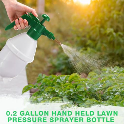 Ziliny 2 Pcs 27 oz Handheld Pump Spray Bottle Garden Mister Spray Bottles Lawn Pressure Hand Pump Sprayer with Adjustable Nozzle for Chemicals Watering Weeds Plants and Cleaning (Green) - color: Green, size: 27 oz