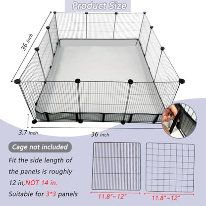 DZWLKJ Guinea Pig Cage Liner Tarp Bottom Waterproof and Washable Base Also for Rabbits, Bunny, Chinchesillas, Hedgehog, Ferrets and Other Small Animals(36x36 inches) - size: C&C 3x3(36x36 inches)