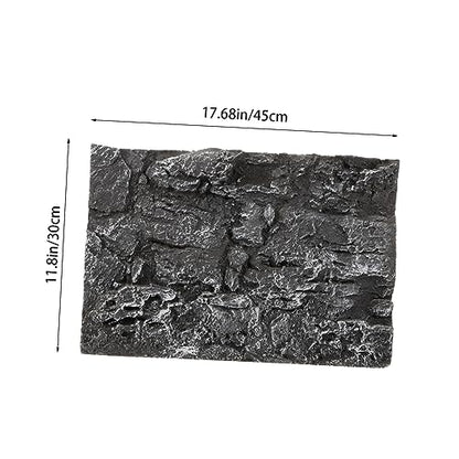 UKCOCO Terrarium Background Wall Panel 3D Rock Decor Tank Decoration Reptile Tank Fish Easy Assemble
