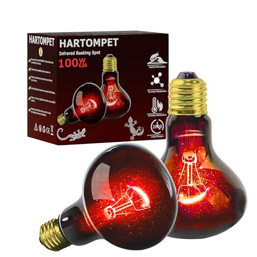 100W UVA Infrared Heat Lamp Bulb, Red Basking Spot Light for Lizard, Leopard Gecko, Turtle, and Chicks, High-Performance Red Heat Emitter for Reptile Tanks, Chicken Brooders & Terrariums - color: Red-infrared Heat Lamp, size: 100 Watts