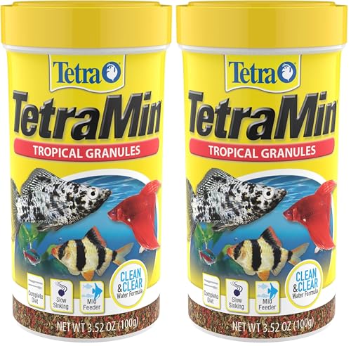 Tetra TetraMin Tropical Granules 3.52 Ounces, Nutritionally Balanced Fish Food (Pack of 2) - size: 3.52 Ounce (Pack of 2)