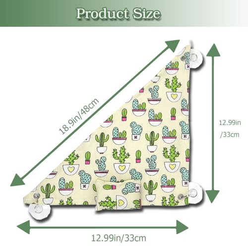Bearded Dragon Hammock with Pillow, Swing Hanging Reptile Bed Lounger, Reptile Cover Substrate Tank Accessorie with Suction for Axolotl Bearded Dragon Geckos Lizard Terrariums Accessories