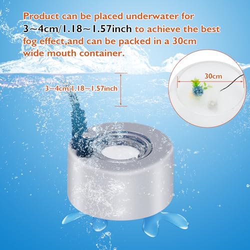 AGPTEK Aluminum Mini Mist Maker Fogger Water Fountain Pond Fog Machine Atomizer, Perfect for Halloween, Christmas and Other Holidays