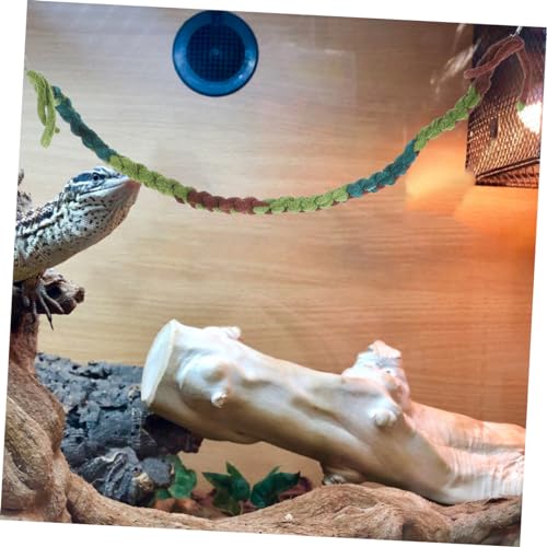 COLLBATH 3pcs Crab Climbing Rope Toy Natural Cotton Material Durable Terrarium Accessory for Crab Hamster and Reptile Enclosures