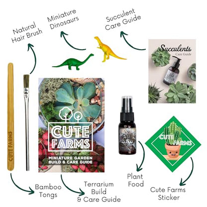 Cute Farms Glass Terrarium Kit | Just Add Your Own Plants (Two Glass Cylinders (3.25")) - style: Two Glass Cylinders (3.25")