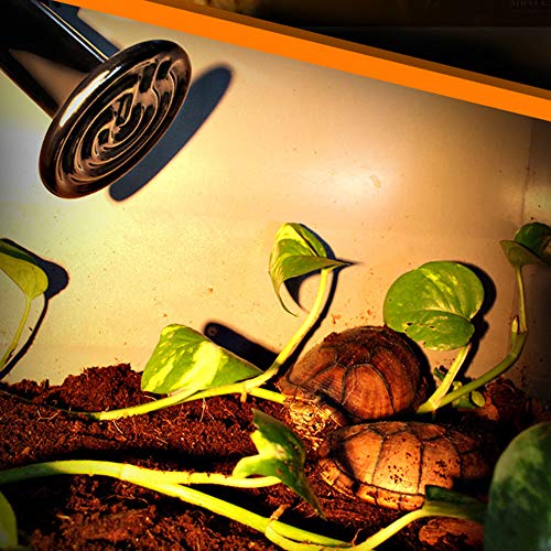 Reptile Heating Lamp Bulb 2pcs Amphibian Ceramic Infrared Emitter with no Light for Chicken Brooder Coop Hedgehog, Iguana Lizard Bearded Dragon Turtle Snake (Black, 150W)