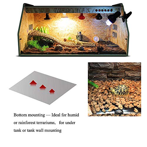 KABASI 2PCS Reptile Heating Mat, Waterproof Reptile Heat Pad Under Tank Terrarium with Temperature Control, Safety Adjustable Reptile Heat Mat for Turtle, Tortoise, Snakes, Lizard, Gecko, 7W