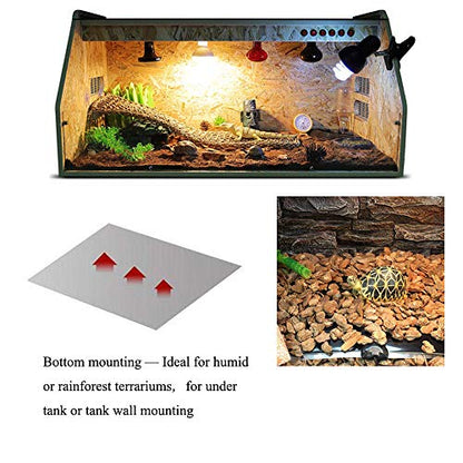 KABASI 2PCS Reptile Heating Mat, Waterproof Reptile Heat Pad Under Tank Terrarium with Temperature Control, Safety Adjustable Reptile Heat Mat for Turtle, Tortoise, Snakes, Lizard, Gecko, 7W