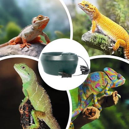 Lizard Water Dish – Automatic Turtle Waterfall Drinking Fountain, Multifunctional Reptile Feeder | 2 in 1 Water Dispenser with Tank, Durablee Habitat Supply for Snake, Chameleon, Frog, Gecko, Bearded
