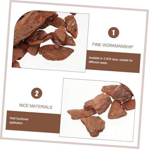 HANABASS 1bag Natural Tree Bark Chips for Reptile Landscaping Decorative Substrate for Terrarium Turtle Tank and Aquarium Safe Bedding for Lizards and Tortoises