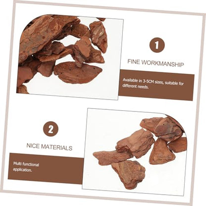 HANABASS 1bag Natural Tree Bark Chips for Reptile Landscaping Decorative Substrate for Terrarium Turtle Tank and Aquarium Safe Bedding for Lizards and Tortoises