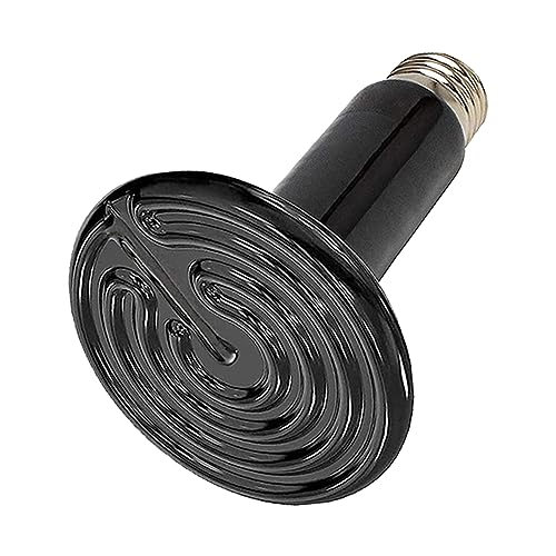 Ceramic Heat Emitter Infrared Reptile Heat Emitter,Reptile Heat Lamp Bulb for Turtle,Snake,Chicken and Birds(100W)
