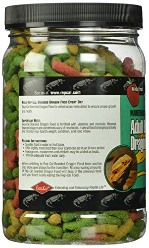 Rep-Cal Srp00815 Adult Bearded Dragon Pet Food, 8-Ounce