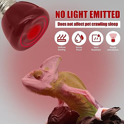 Mini Reptile Heat Lamp, 25w Infrared Ceramic Heat Emitter, No Light Emitting Reptile Heat Bulbs,Ceramic Heat Lamp for Amphibian, Chicken Coop,Cat, Turtle, Snake,Terrarium (1, 25 W) - size: 25 W