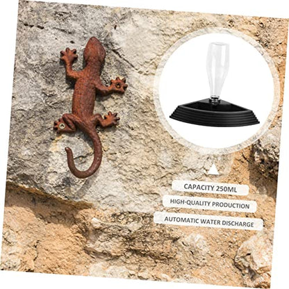 1Pc Creative Lizard Drinking Fountain Odorless Automatic Water Dispenser for Turtles Reptiles Capacity Stable Base Easy to Corner Design for Pet Supplies