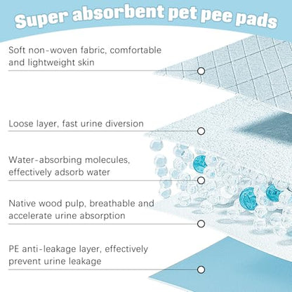 kathson 100PCS Rabbit Pee Pads 18"× 13" Disposable Cage Liners Super Absorbent Black Carbon Odor-Control Bunny Training Pad with Quick-Dry Surface for Bunny Guinea Pig Kitten Hedgehog Small Animals - size: Blue,100Pcs