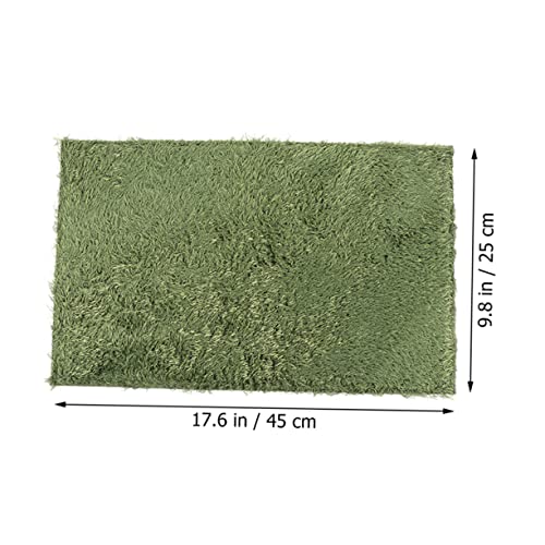 VICASKY Fake Lawn Mat for Reptiles Washable Pet Mat with Moss Design Terrarium Liner for Tortoise Iguana Bearded Dragon and Other Pets Reusable Carpet