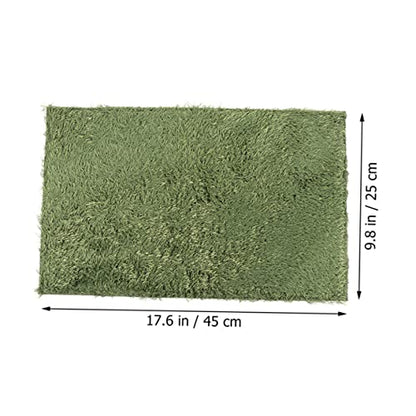 VICASKY Fake Lawn Mat for Reptiles Washable Pet Mat with Moss Design Terrarium Liner for Tortoise Iguana Bearded Dragon and Other Pets Reusable Carpet