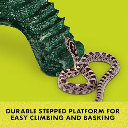 Zilla Reptile Habitat Décor Basking Platform Corner Ramp, Small