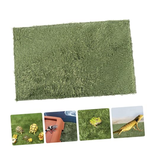 LIOOBO Reptile Moss Carpet for Terrarium Absorbent Faux Lawn Mat for Amphibians and Reptiles Comfortable Resting Place Green for Crawling Pets and Tortoise Habitats