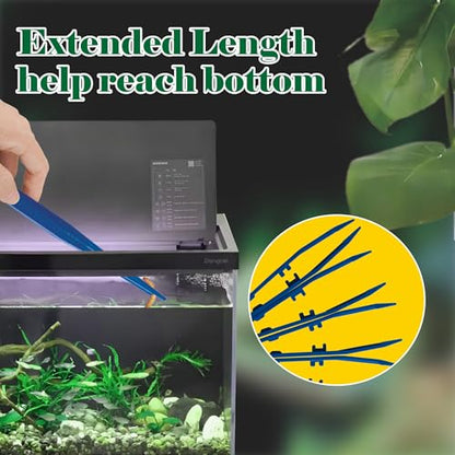 5-Pack Reptile Feeding Tongs Set - Hygienic Anti-Slip Blue Tweezers for Bearded Dragons, Lizards, Snakes, Aquariums & Small Animals(Five colors to choose from) - color: Blue