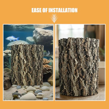 2pcs Natural Cork Bark - Wood Background for Reptiles, Bearded Dragons, Snakes, Geckos - Climbing Accessory for Terrariums/Turtle Tanks/Bird Cages