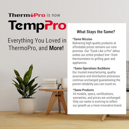 TempPro Hygrometer Thermometer for House, Bluetooth Room Indoor Greenhouse Thermometer Monitor Up to 260FT, Backlit Humidity Meter Temperature Sensor with 2-Year Data Export(Previously ThermoPro) - size: Bluetooth