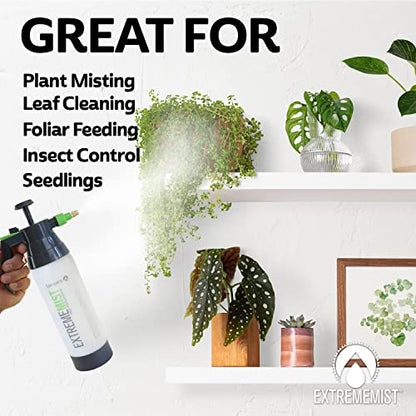 ExtremeMIST High-Performance Garden Sprayer - Ultimate Plant Mister & Spray Bottle for Plants - Horticultural Hand Pump Sprayer with Adjustable Brass Nozzle - Outdoor & Indoor Plant Humidifier - 32 Oz - style: 32 oz