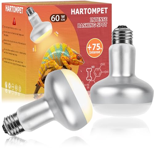 60W Intense Basking Spot Lamp – UVA Daylight Heat Bulb for Reptiles and Amphibians, Simulates Natural Sunrise and Sunset, Ideal for Bearded Dragons, Snakes, Lizards & Chicks | 2 Pack - color: Intense Basking Spot, size: 60W Upgraded - 3.1"