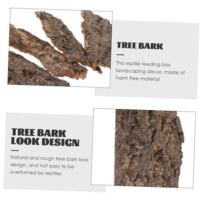 ABOOFAN 12pcs Natural Bark Decor for Reptiles Sturdy Terrarium Climbing Platform for Lizards Geckos and Bearded Dragons Unique Shapes Reptile Habitat