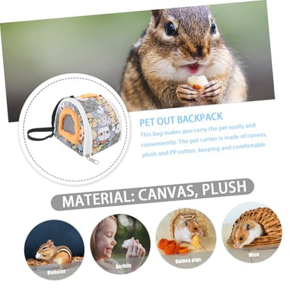 Hamster Carrier Bag Portable Travel Pouch for Pets Warm Breathable Design for Hiking Outings Shopping Suitable for Hamsters Mice Hedgehogs Squirrels