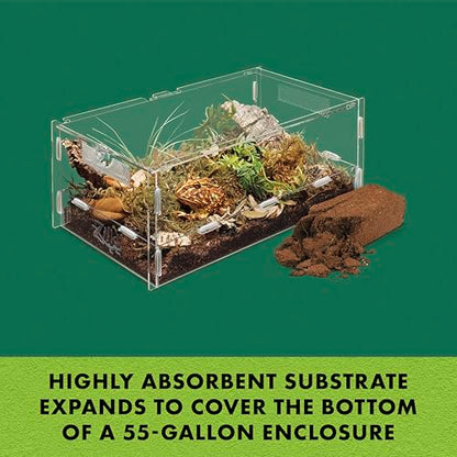 Zilla Coconut Husk Brick, Organic Bedding for Reptiles, Made with 100% Coconut Fiber, Ideal for Tropical Habitats and Egg Incubation - size: One size