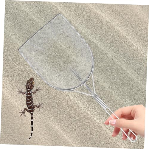 VICASKY Stainless Steel Reptile Sand Shovel Fine Mesh Filtering Scoop for Turtles Lizards Snakes and Geckos for Cleaning Substrate and Waste in Terrariums