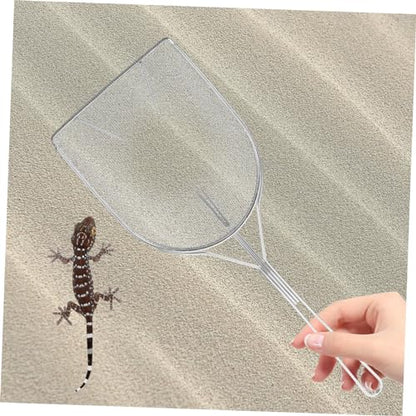 VICASKY Stainless Steel Reptile Sand Shovel Fine Mesh Filtering Scoop for Turtles Lizards Snakes and Geckos for Cleaning Substrate and Waste in Terrariums