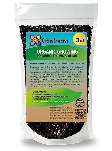 GARDENERA Organic Growing Medium - Nurture Your Plants with a Natural and Sustainable Solution - 3 QUARTS - size: 3 Quart Bag, style: ORGANIC Growing Medium
