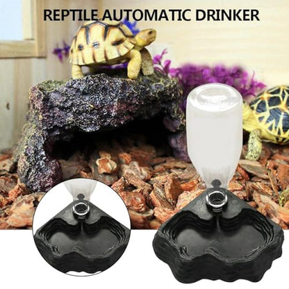 Reptile Water Feeder - Pet Water Fountain | Automatic Waterer Reservoir Feeder | for Turtle Bearded Dragons Lizards Geckos Turtle Bearded Dragons Lizards Geckos for Terrarium Tank