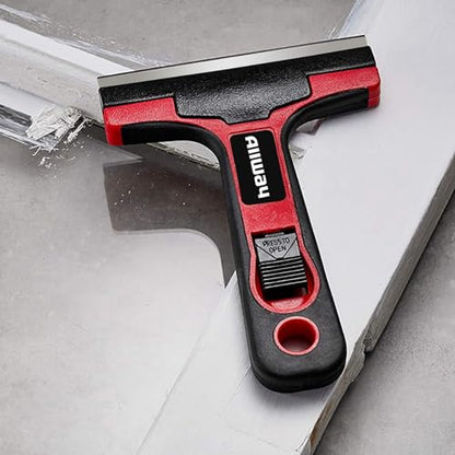 ALLWAY GTS Glass & Tile Scraper, 4″ | Soft-Grip Handle, Easy Blade Change - style: Glass & Tile Scraper