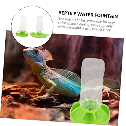 POPETPOP 2Sets Reptile Water Feeders Water Dishes for Turtles Geckos Snakes Lizards Pet Food Holders for Daily Use Easy to Maintain