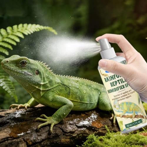 Frog Humidify Mister - Animal Misting Spray, 50ml Bearded Dragon Moisturizing Spray for Hydration, Fine Atomizer with Hand-Held Design, Reptile Care Tool for Habitat Moisture