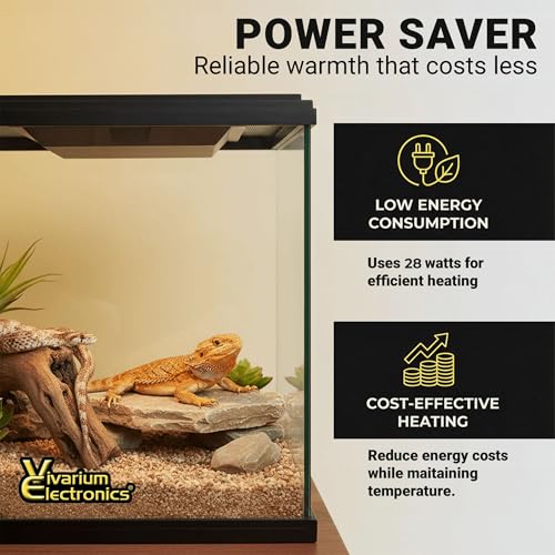 Radiant Heat Panels Made in USA 28W–Premium Reptile Heater Mounts Easily with Included Screws Reptile Heat Panel, Snake Heater, Bearded Dragon, Gecko and Hermit Crab Accessories - size: Small (28W)